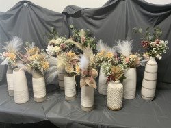 12 vase with  flowers