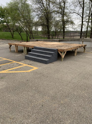Wooden stage w/ steps