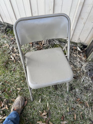 Metal folding chair